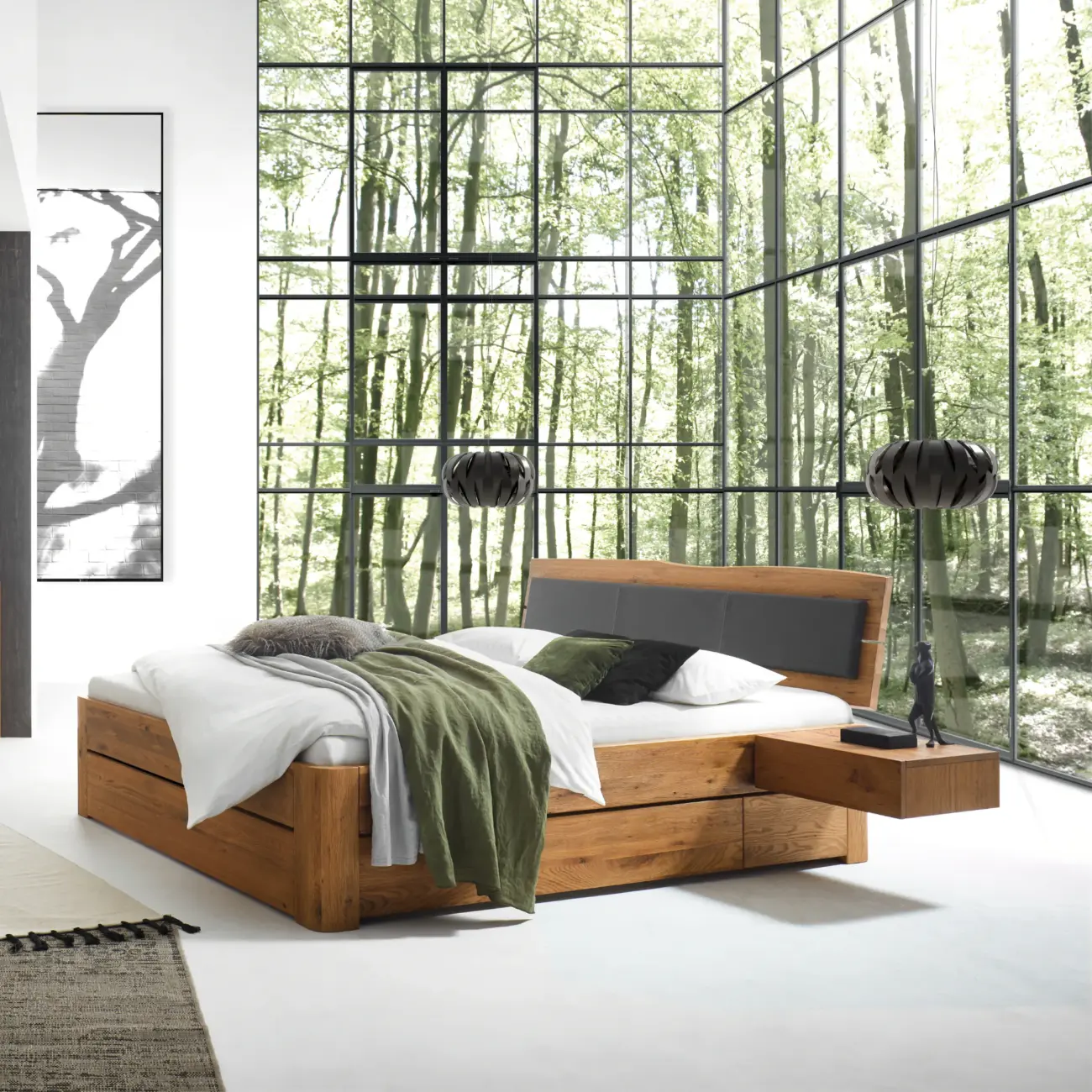 Massivholzbett Hasena Modern Stil Bett Grazia mit Stauraum 2 Massivholzbett Hasena Modern Stil Bett Grazia mit Stauraum – Bild 2