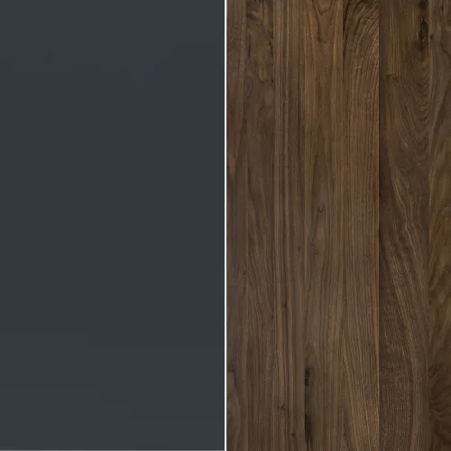 Korpus: Anthracit / Front, Top: Nussbaum, geölt