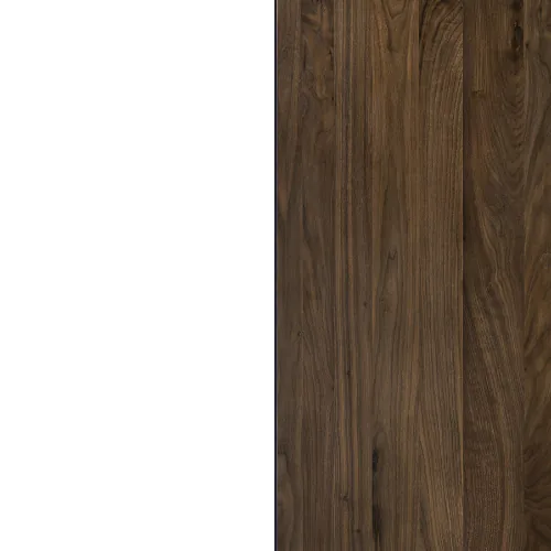 Korpus: Weiss / Front, Top: Nussbaum, geölt