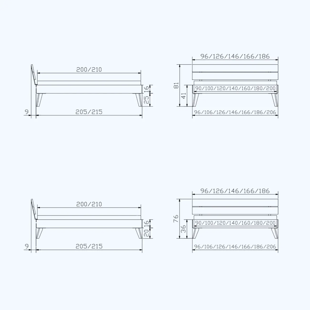 Bett Hasena Minimalistisch Ortona Trento 16 4 Bett Hasena Minimalistisch Ortona Trento 16 – Bild 4