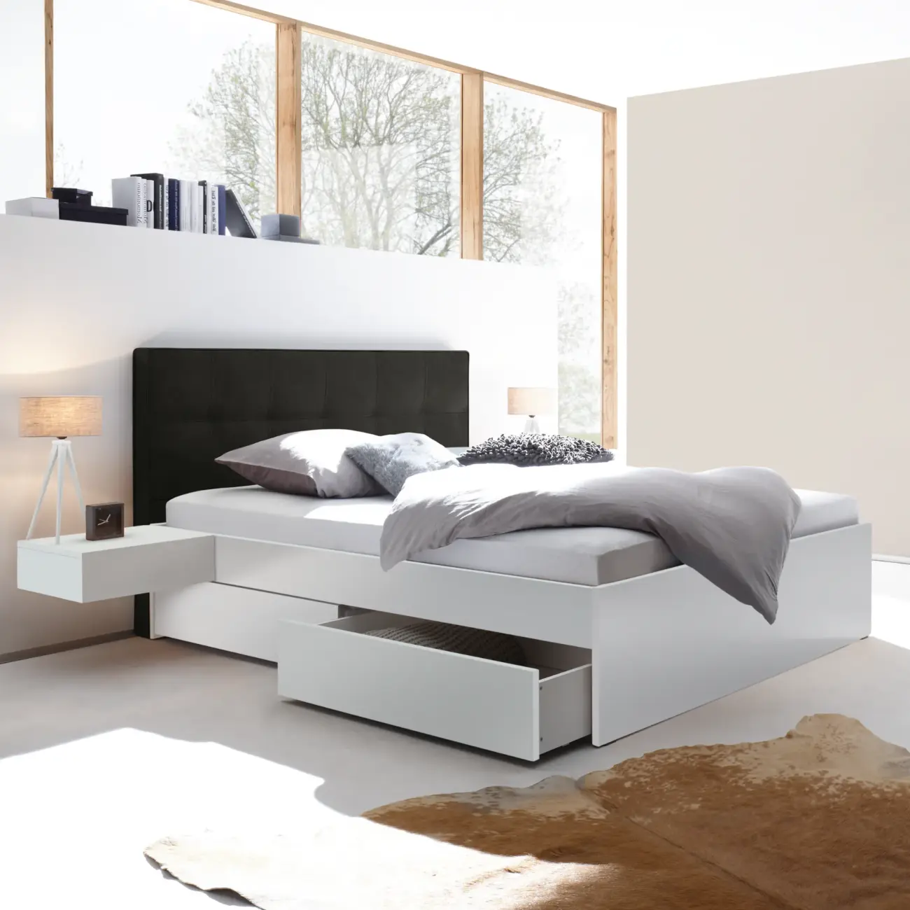 Massivholzbett Hasena Modern Stil Bett Otello mit Stauraum 19 Massivholzbett Hasena Modern Stil Bett Otello mit Stauraum – Bild 19