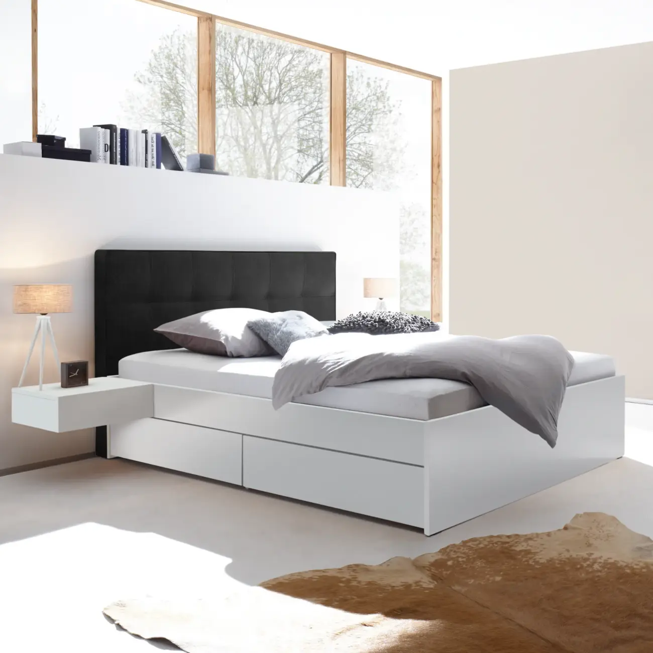 Massivholzbett Hasena Modern Stil Bett Otello mit Stauraum 10 Massivholzbett Hasena Modern Stil Bett Otello mit Stauraum – Bild 10