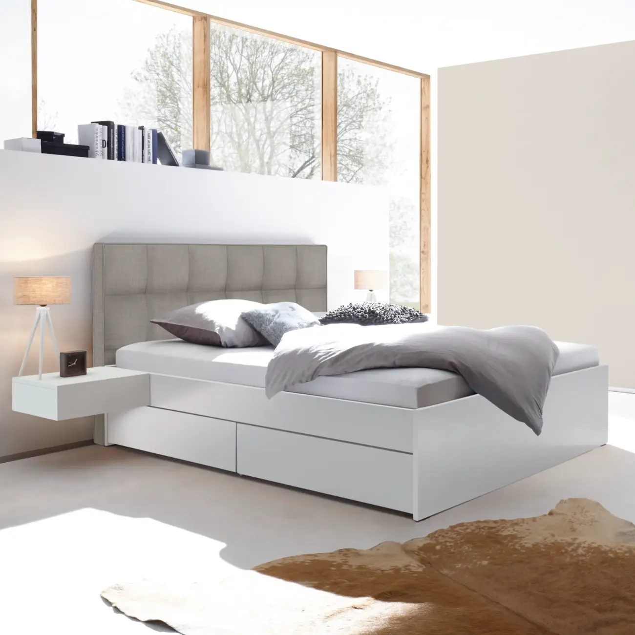 Massivholzbett Hasena Modern Stil Bett Otello mit Stauraum 14 Massivholzbett Hasena Modern Stil Bett Otello mit Stauraum – Bild 14