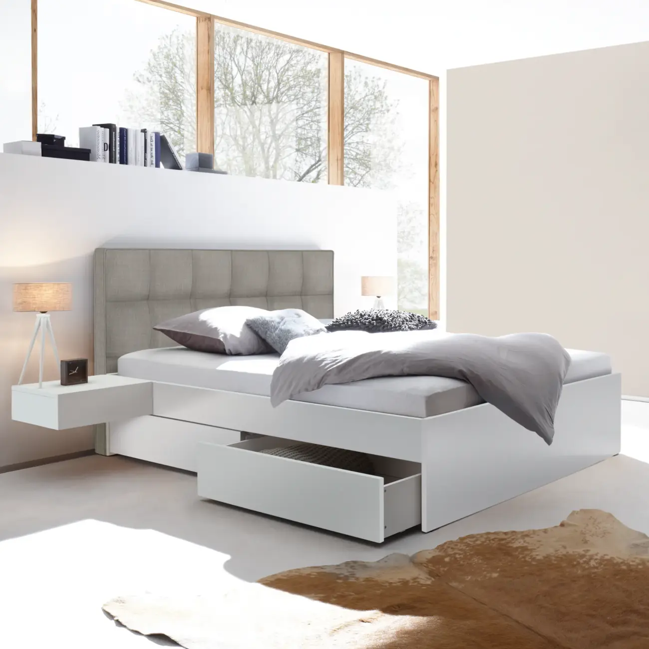 Massivholzbett Hasena Modern Stil Bett Otello mit Stauraum 15 Massivholzbett Hasena Modern Stil Bett Otello mit Stauraum – Bild 15