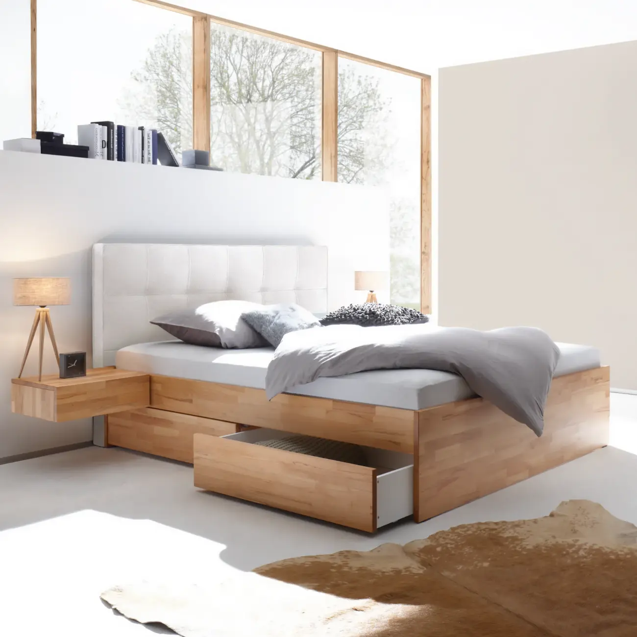 Massivholzbett Hasena Modern Stil Bett Otello mit Stauraum 23 Massivholzbett Hasena Modern Stil Bett Otello mit Stauraum – Bild 23