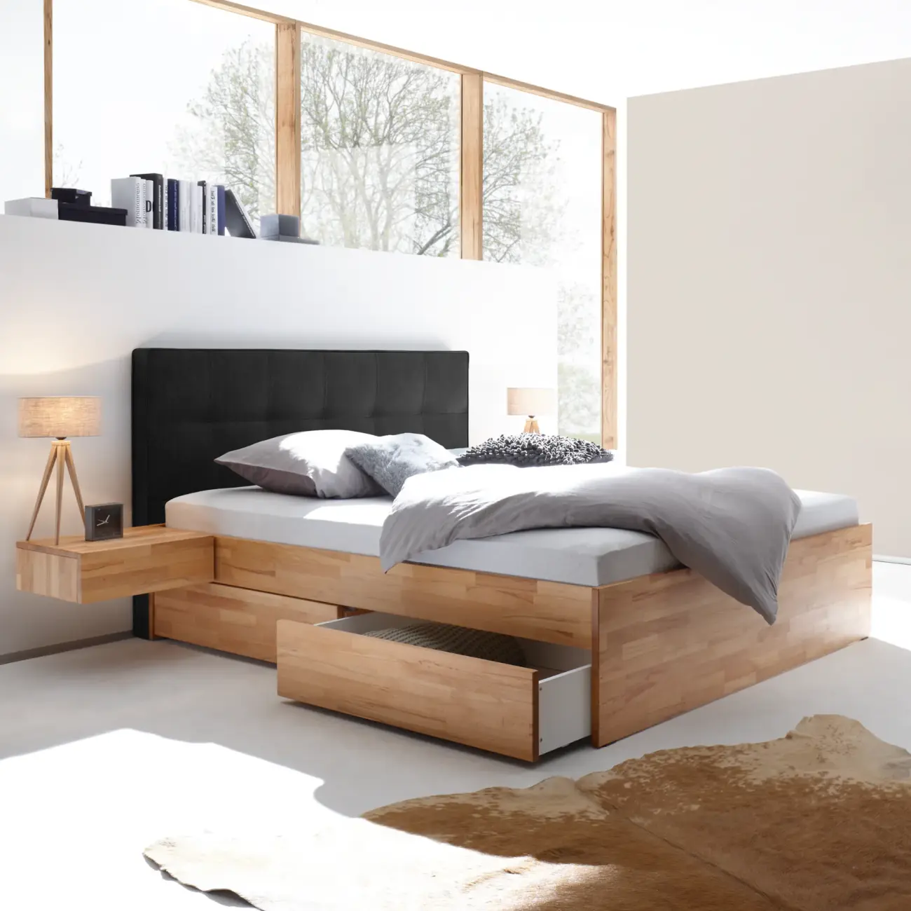 Massivholzbett Hasena Modern Stil Bett Otello mit Stauraum 31 Massivholzbett Hasena Modern Stil Bett Otello mit Stauraum – Bild 31
