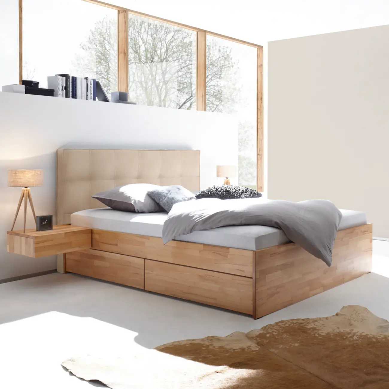 Massivholzbett Hasena Modern Stil Bett Otello mit Stauraum 26 Massivholzbett Hasena Modern Stil Bett Otello mit Stauraum – Bild 26