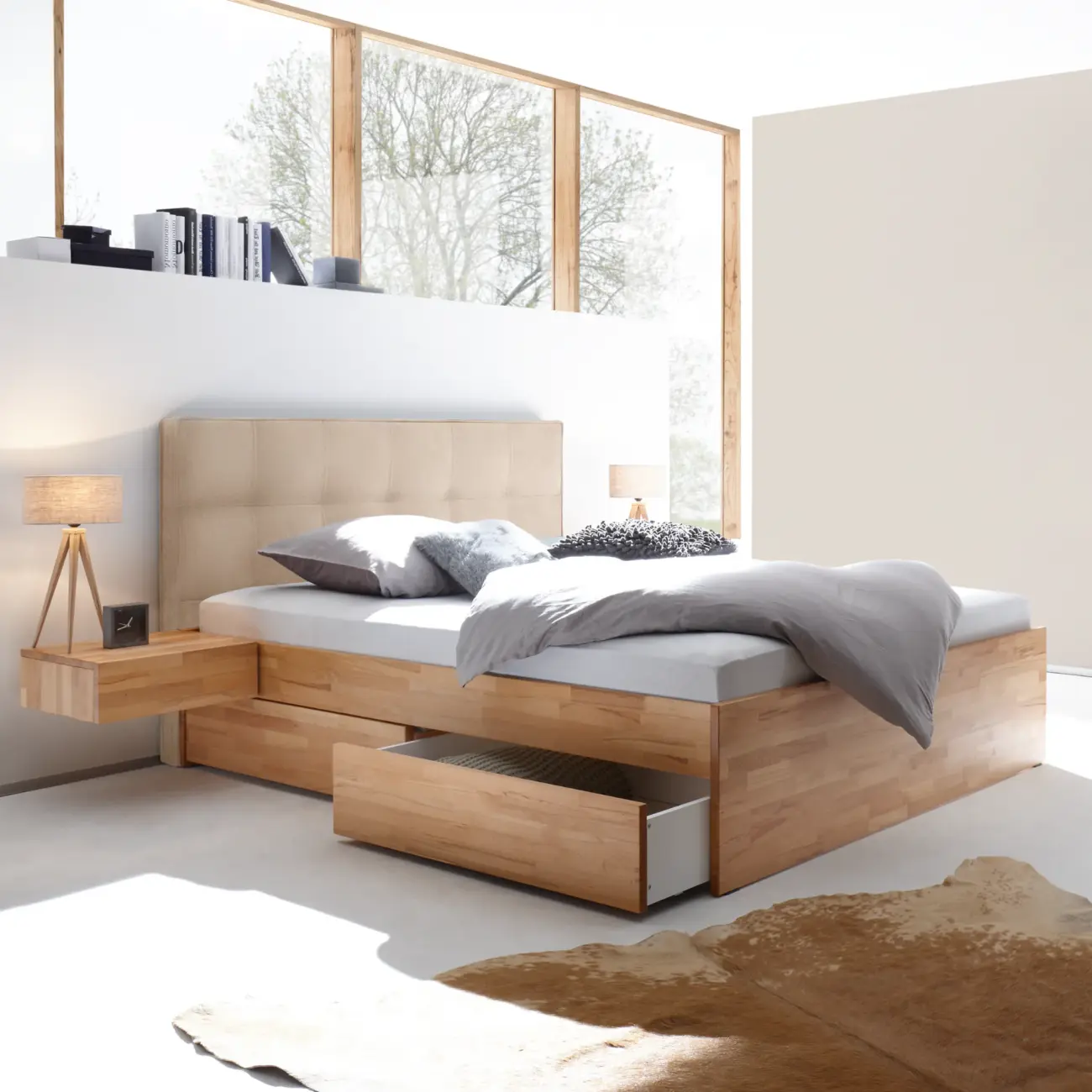 Massivholzbett Hasena Modern Stil Bett Otello mit Stauraum 27 Massivholzbett Hasena Modern Stil Bett Otello mit Stauraum – Bild 27