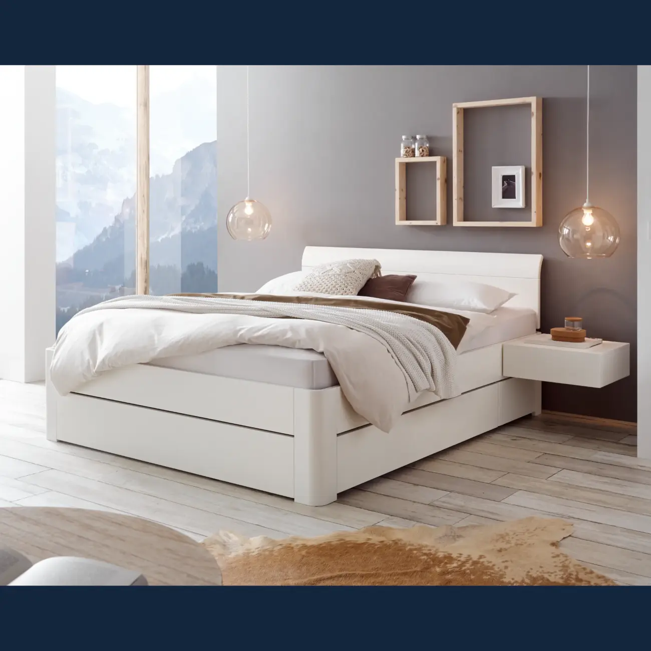 Massivholzbett Hasena Modern Stil Bett Stupendo mit Stauraum 2 Massivholzbett Hasena Modern Stil Bett Stupendo mit Stauraum – Bild 2