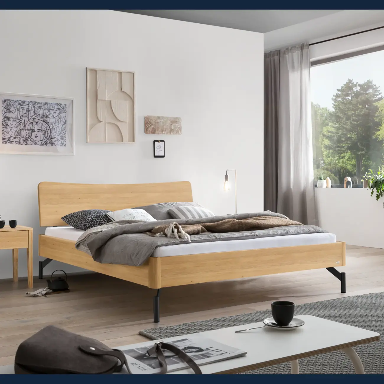 Massivholzbett Hasena Albinia modern skandinavisch 22 Massivholzbett Hasena Albinia modern skandinavisch – Bild 22