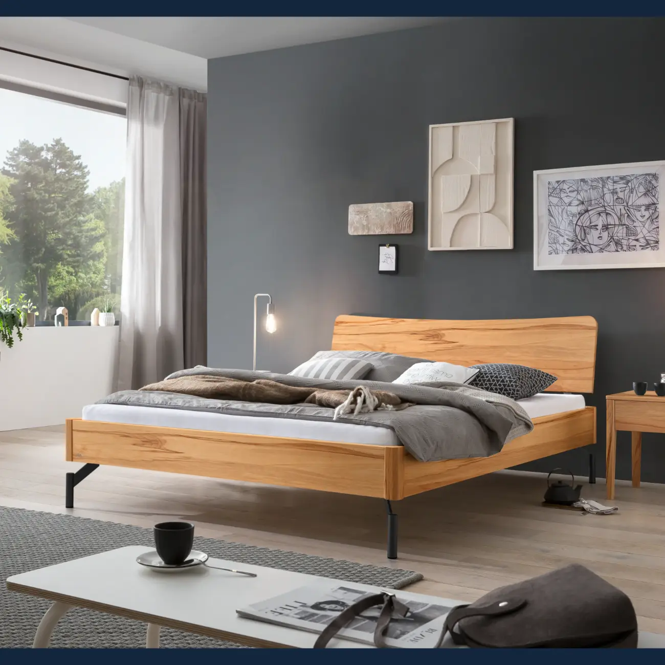 Massivholzbett Hasena Albinia modern skandinavisch 6 Massivholzbett Hasena Albinia modern skandinavisch – Bild 6