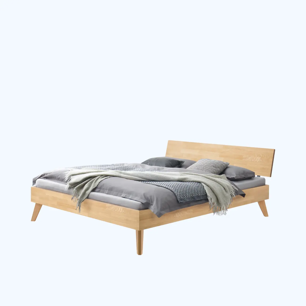 Natürliches Massivholzbett Hasena Ancona modern-skandinavisch