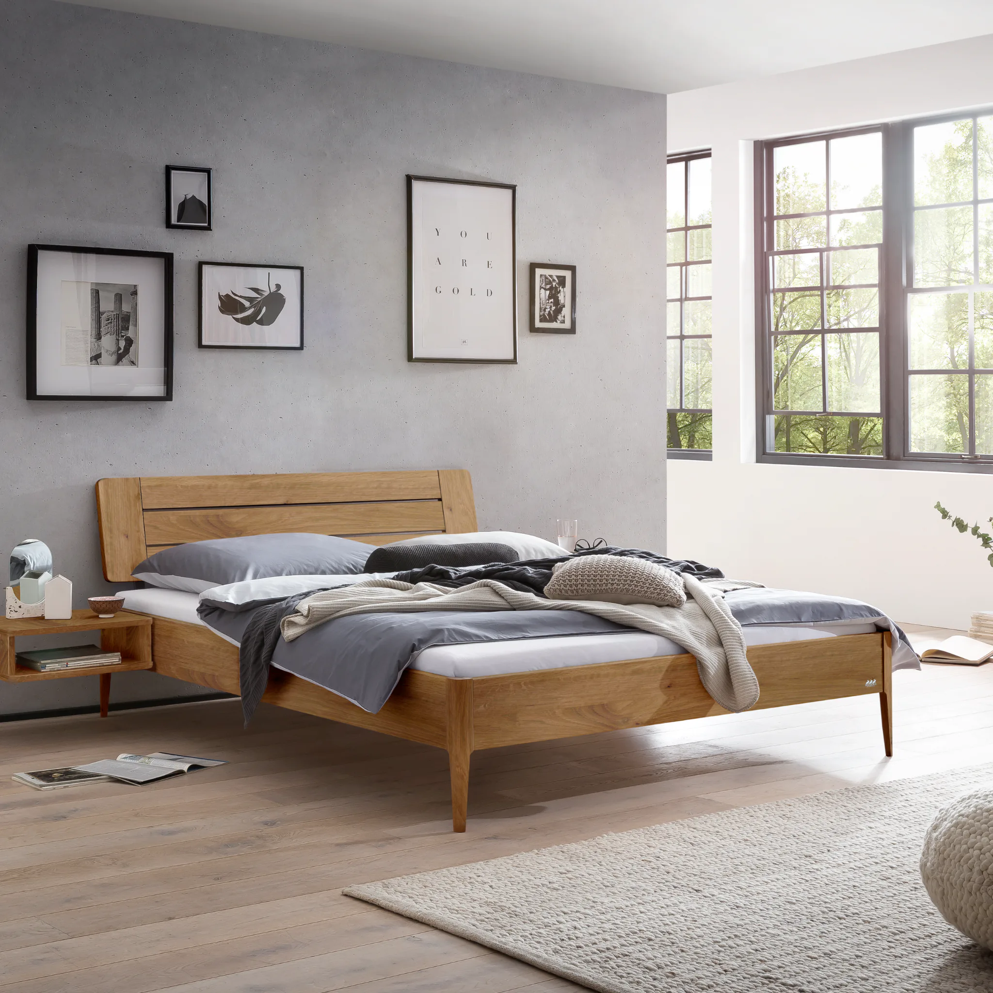 Elegantes Massivholzbett Hasena Modern Busseto 2 Elegantes Massivholzbett Hasena Modern Busseto – Bild 2