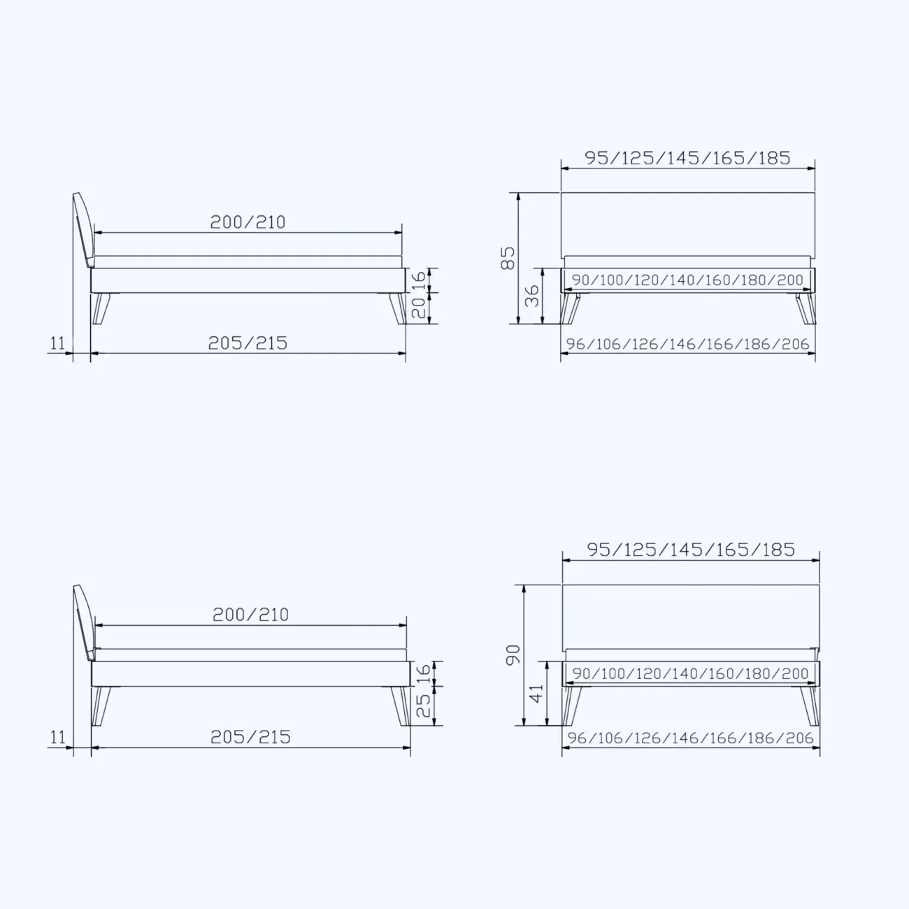 Massivholzbett Hasena Modern Trento 16 Caprile 9 Massivholzbett Hasena Modern Trento 16 Caprile – Bild 9