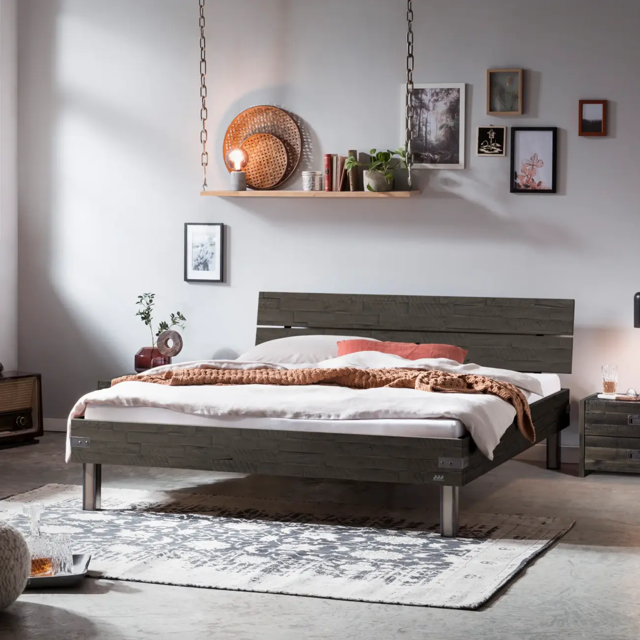 Markantes Massivholzbett Hasena Industrial Duno 6 Markantes Massivholzbett Hasena Industrial Duno – Bild 6