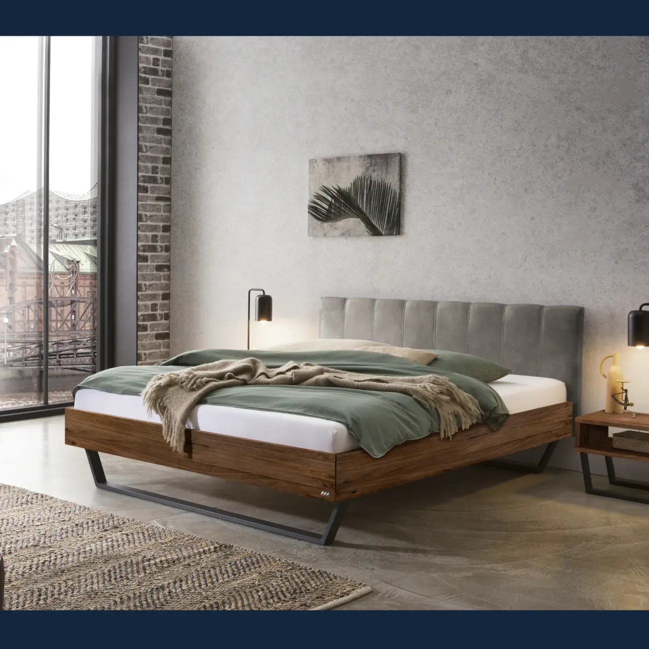 Urbanes Massivholzbett Hasena Enrico modern Industrial 5 Urbanes Massivholzbett Hasena Enrico modern Industrial – Bild 5