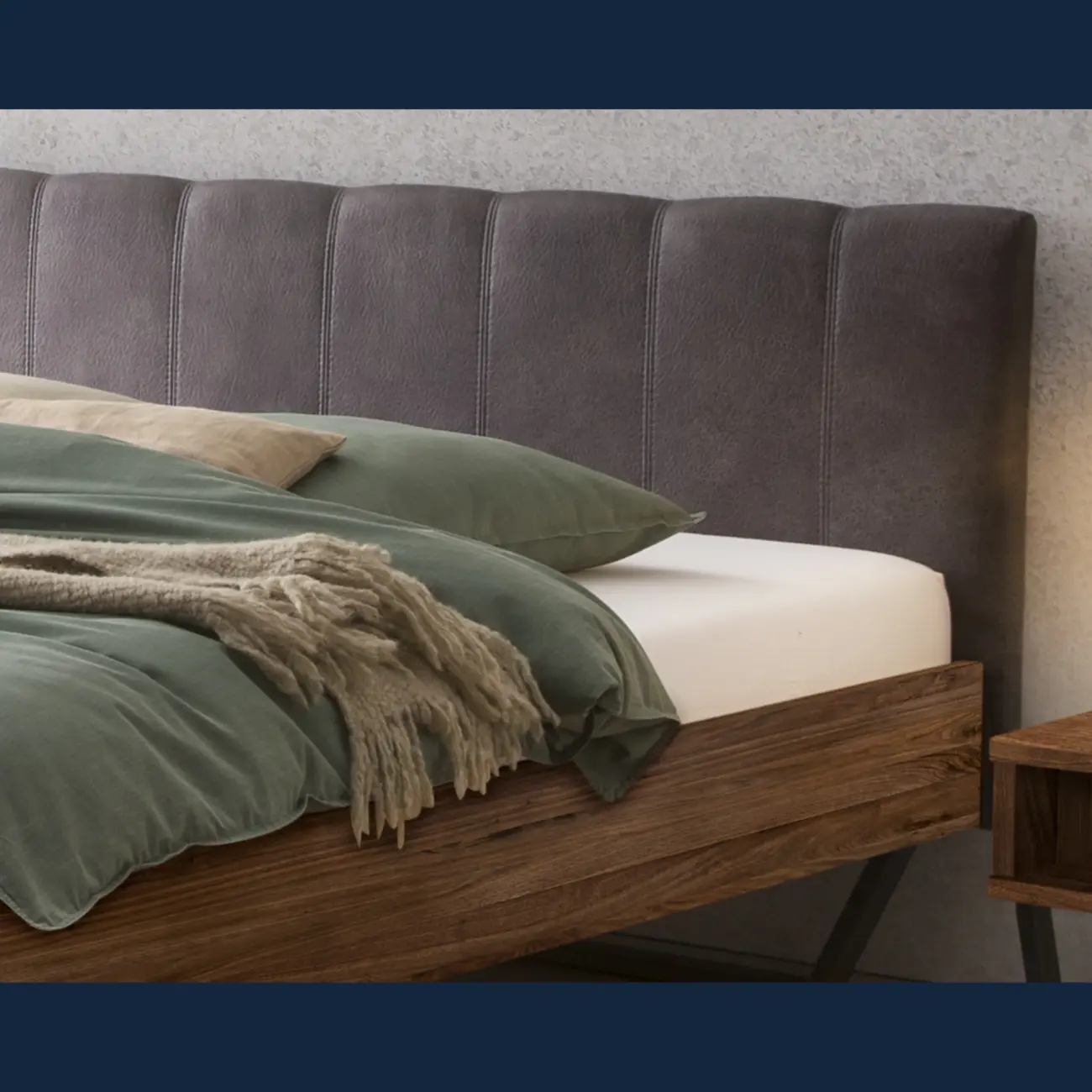 Urbanes Massivholzbett Hasena Enrico modern Industrial 3 Urbanes Massivholzbett Hasena Enrico modern Industrial – Bild 3