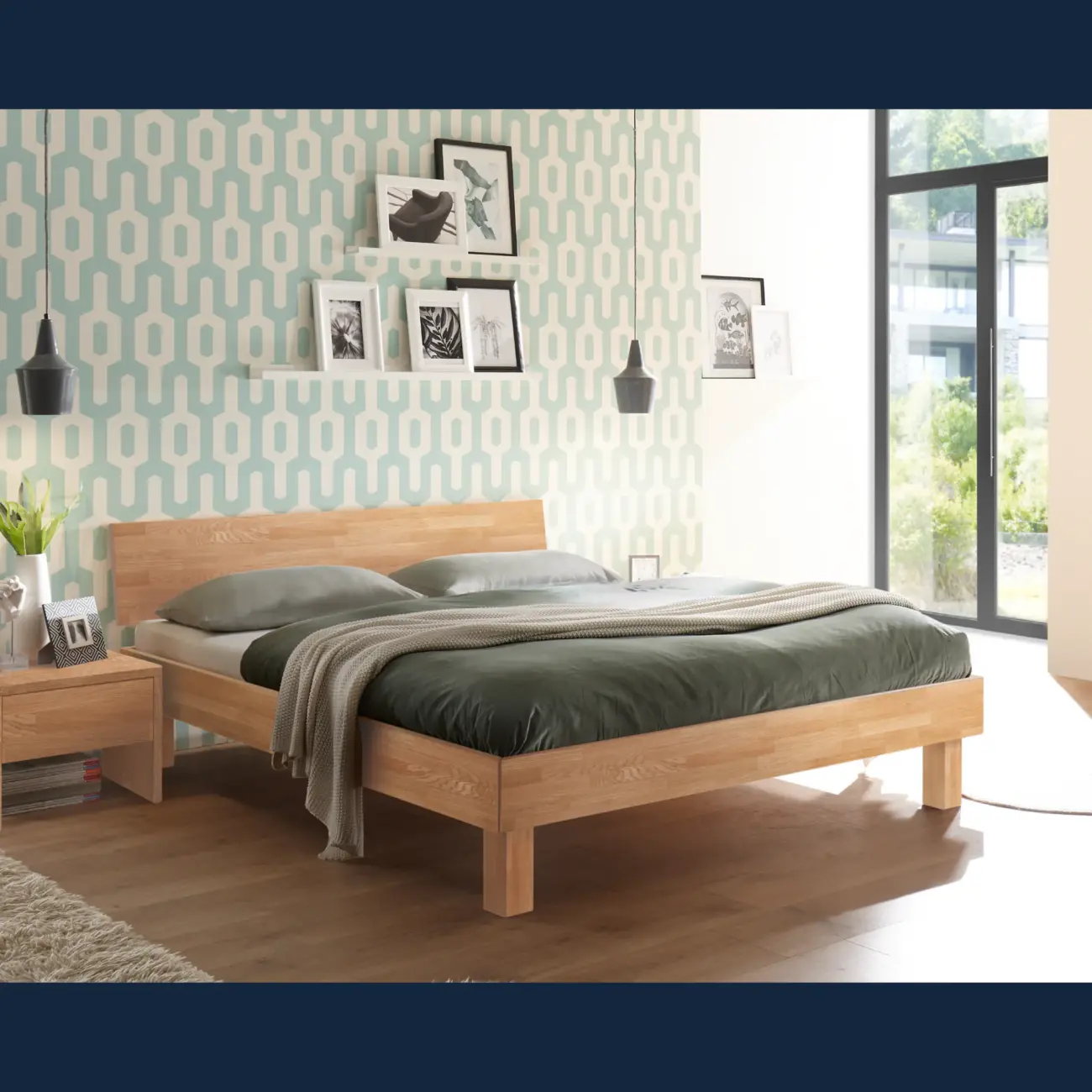 Robustes Massivholzbett Hasena Forti modern-skandinavisch 6 Robustes Massivholzbett Hasena Forti modern-skandinavisch – Bild 6