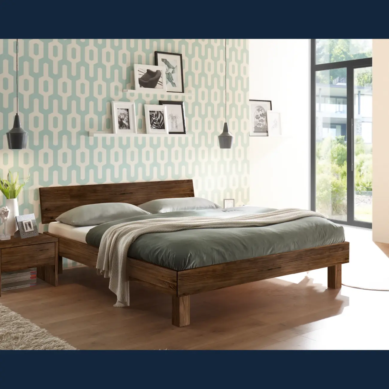 Robustes Massivholzbett Hasena Forti modern-skandinavisch 2 Robustes Massivholzbett Hasena Forti modern-skandinavisch – Bild 2