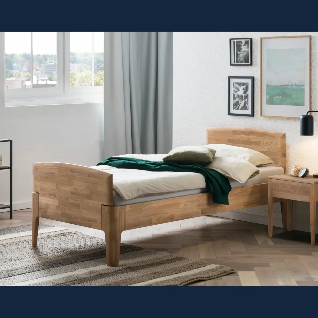 Komfortables Massivholzbett Hasena Luano modern-skandinavisch – Bild 2