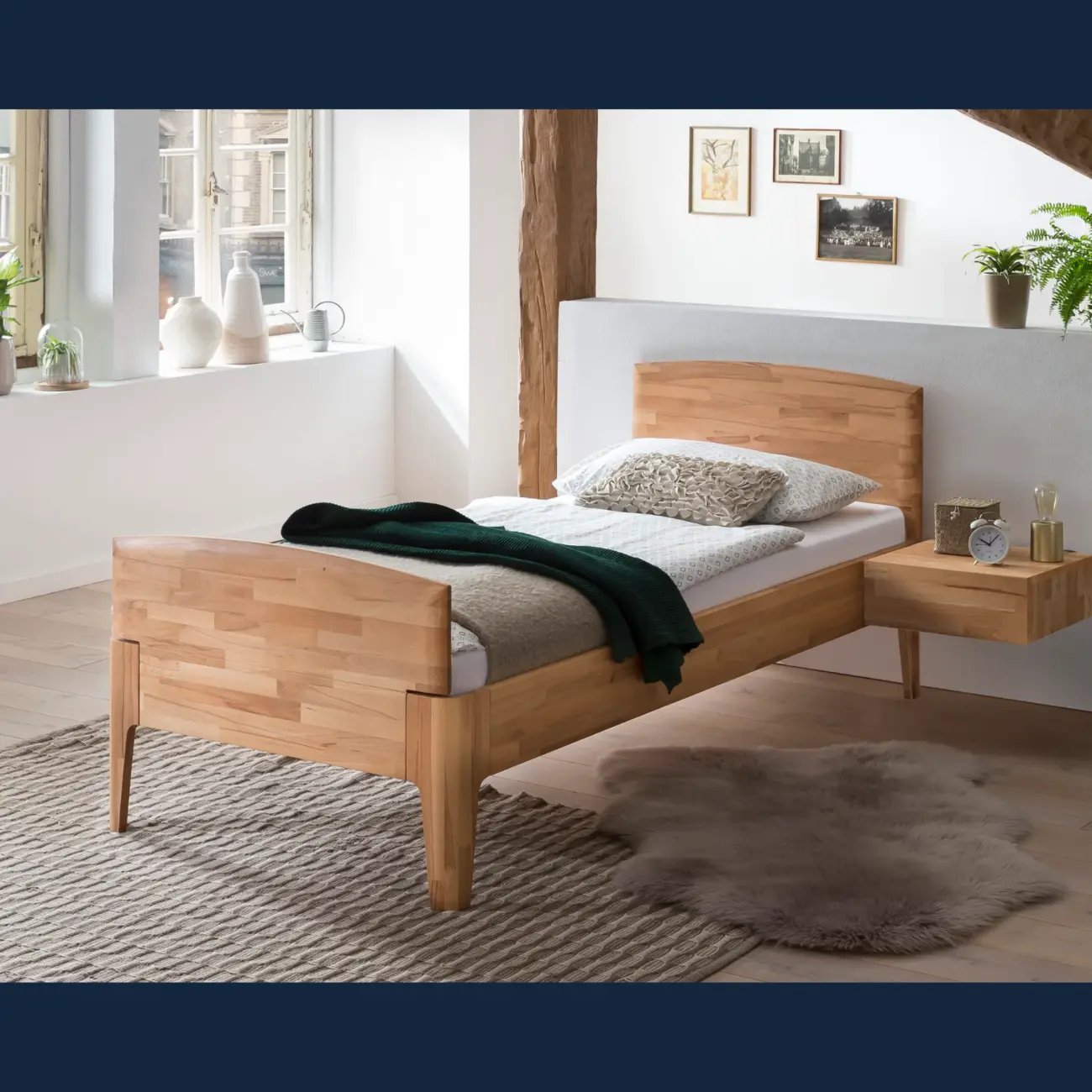 Komfortables Massivholzbett Hasena Luano modern-skandinavisch – Bild 6