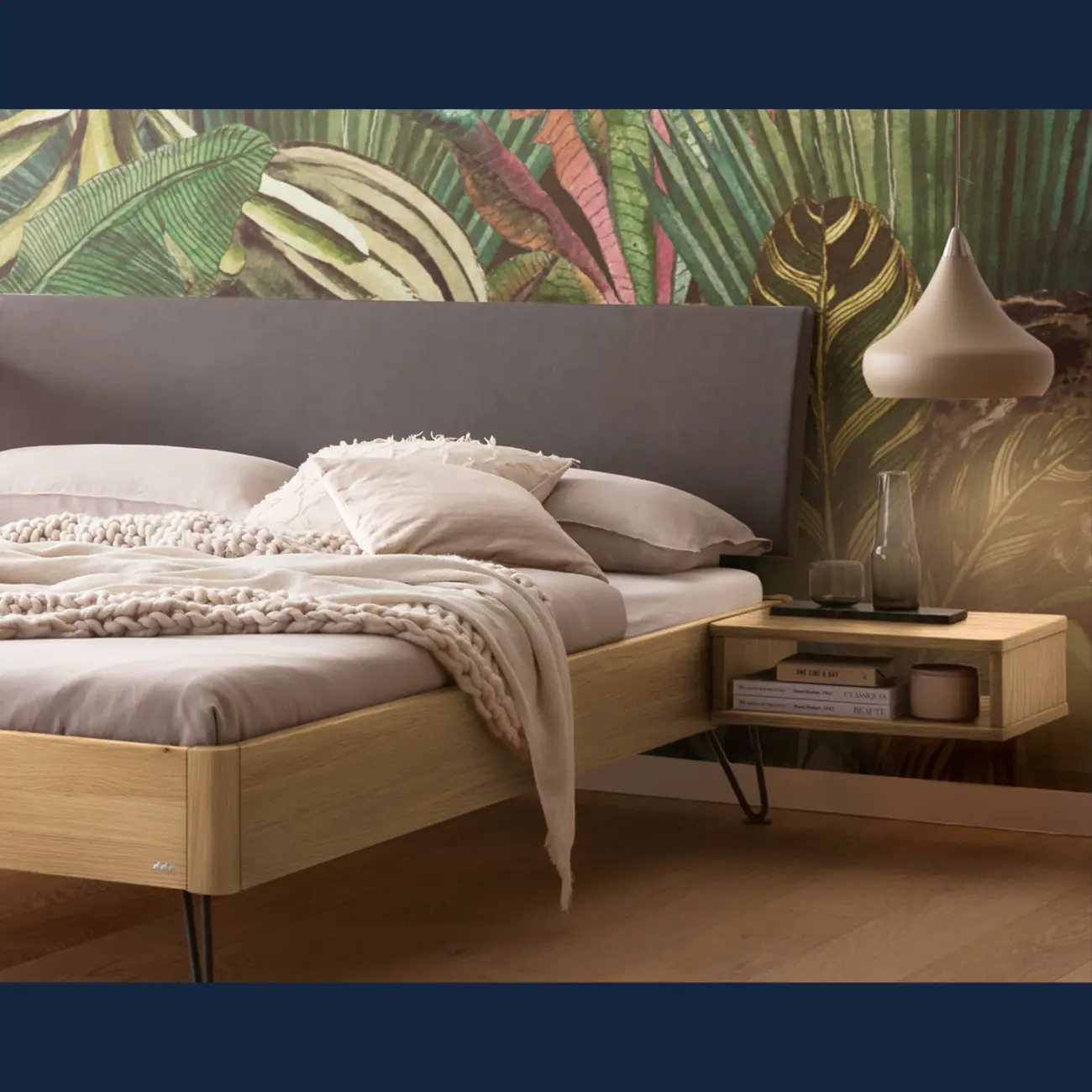 Zeitloses Massivholzbett Hasena Lugano modern-industrial 3 Zeitloses Massivholzbett Hasena Lugano modern-industrial – Bild 3