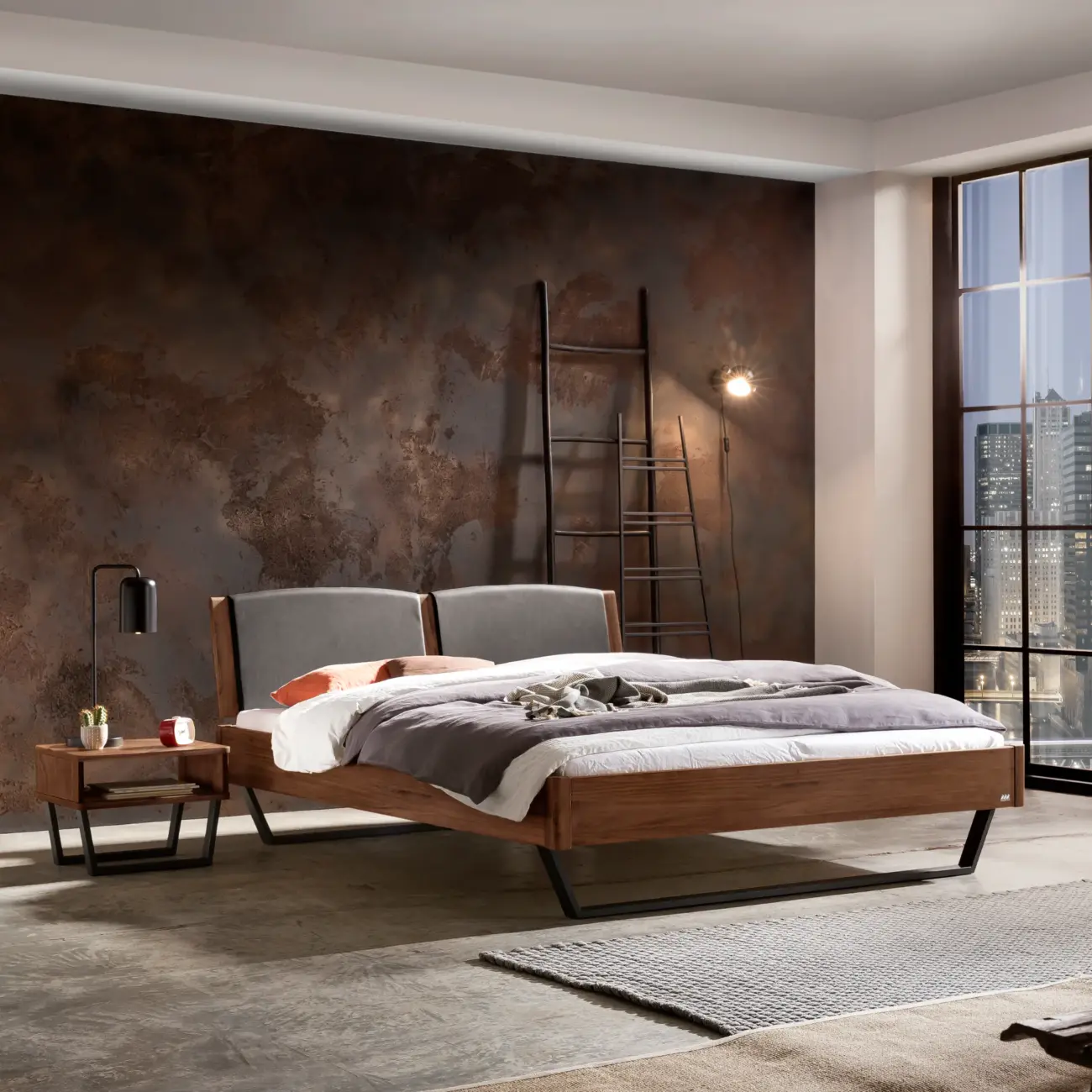 Elegantes Massivholzbett Hasena modern-industrial Marola 10 Elegantes Massivholzbett Hasena modern-industrial Marola – Bild 10