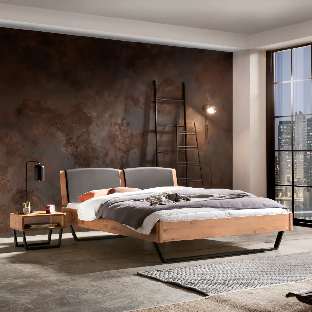 Elegantes Massivholzbett Hasena modern-industrial Marola 14 Elegantes Massivholzbett Hasena modern-industrial Marola – Bild 14