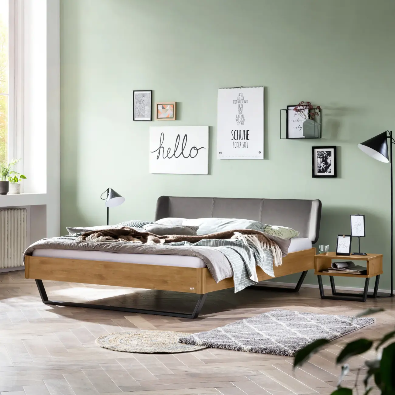 Elegantes Massivholzbett Hasena Montieri modern-industriell 14 Elegantes Massivholzbett Hasena Montieri modern-industriell – Bild 14