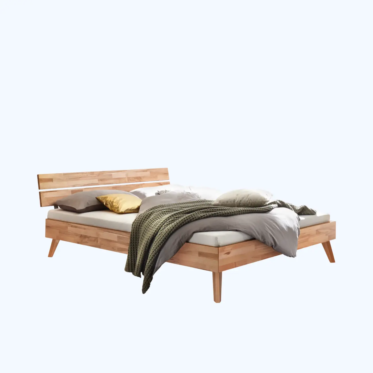 Schlichtes Massivholzbett Hasena Ortona modern-skandinavisch 1 Schlichtes Massivholzbett Hasena Ortona modern-skandinavisch