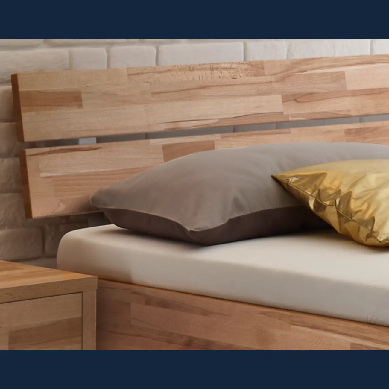 Schlichtes Massivholzbett Hasena Ortona modern-skandinavisch 3 Schlichtes Massivholzbett Hasena Ortona modern-skandinavisch – Bild 3