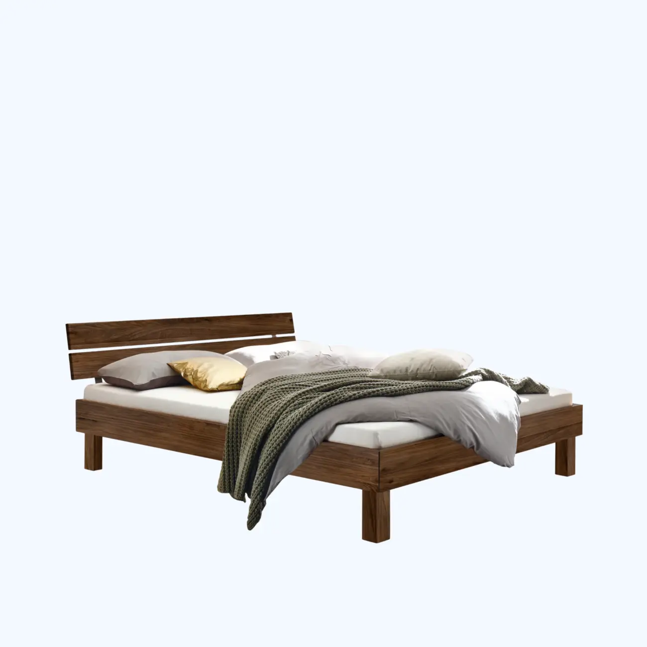 Geradliniges Massivholzbett Hasena Prato modern-skandinavisch 1 Geradliniges Massivholzbett Hasena Prato modern-skandinavisch