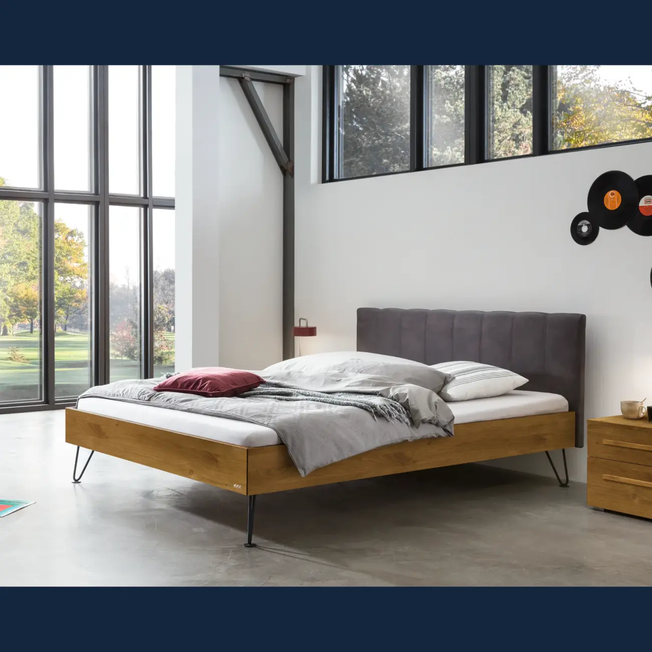 Charaktervolles Massivholzbett Hasena Roberto modern Industrial 22 Charaktervolles Massivholzbett Hasena Roberto modern Industrial – Bild 22