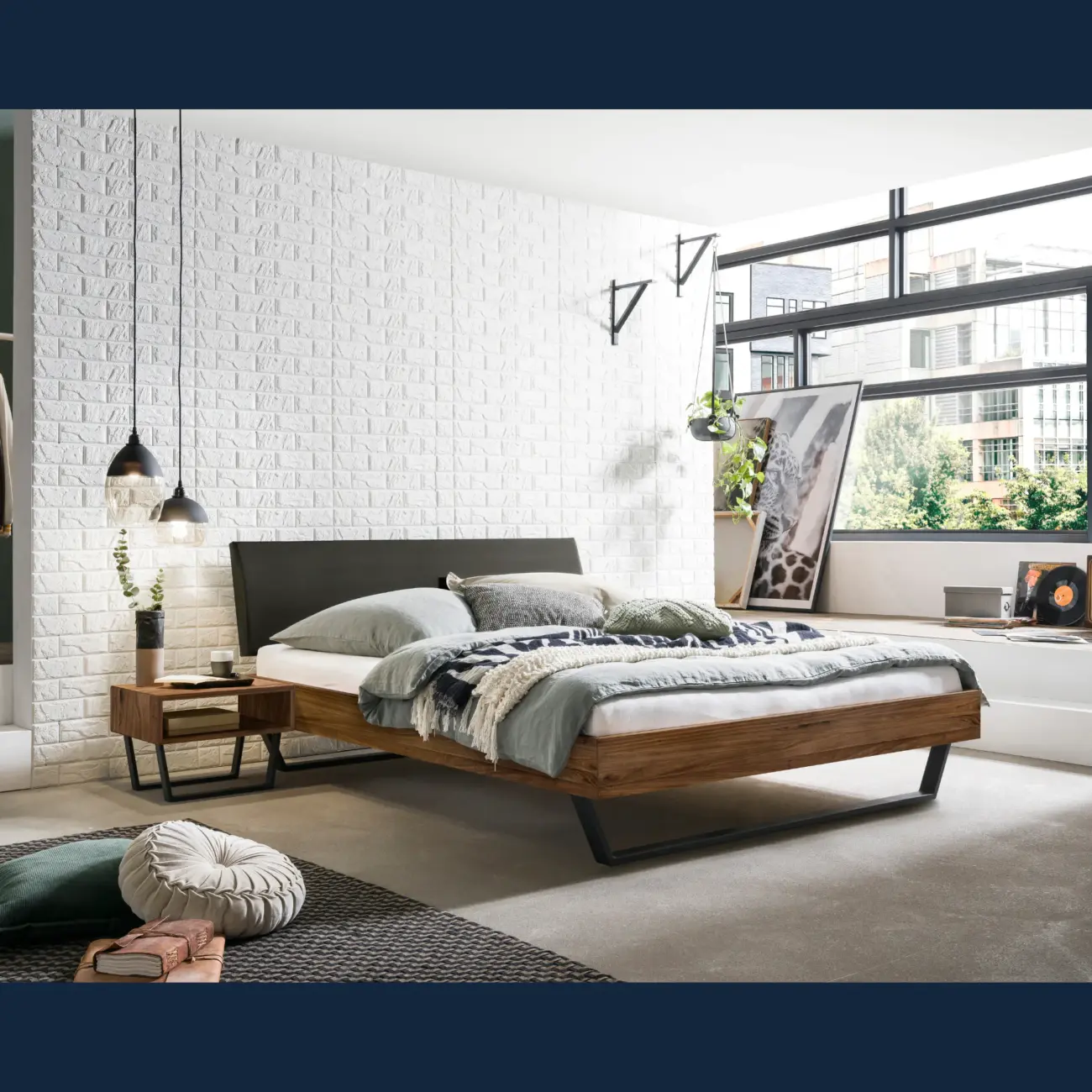 Elegantes Massivholzbett Hasena Modern-Industrial Sariano Trento 6 Elegantes Massivholzbett Hasena Modern-Industrial Sariano Trento – Bild 6